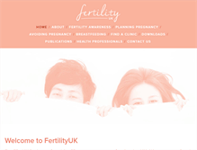 Tablet Screenshot of fertilityuk.org